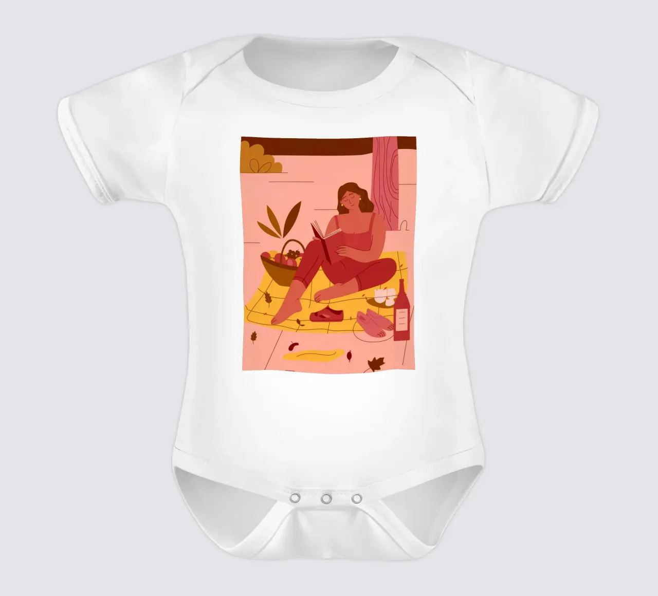 Autumn Picnic body neonato maniche corte da Artie Shifa