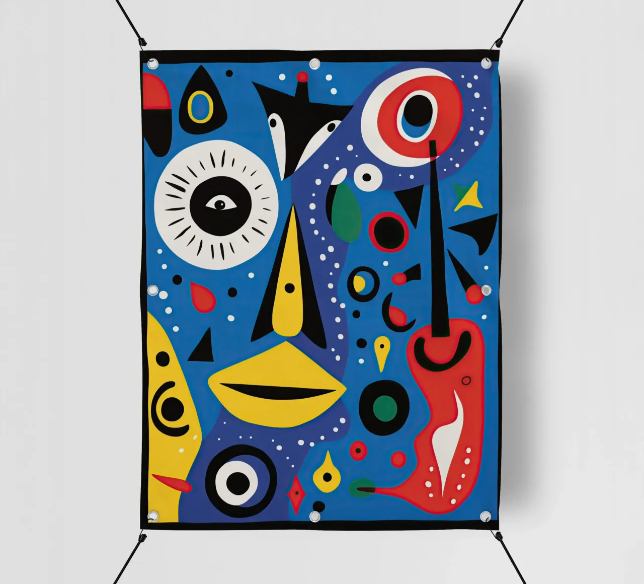 Eyes open | All kinds of abstract art in the style of Miro pvc cover by Autofocus