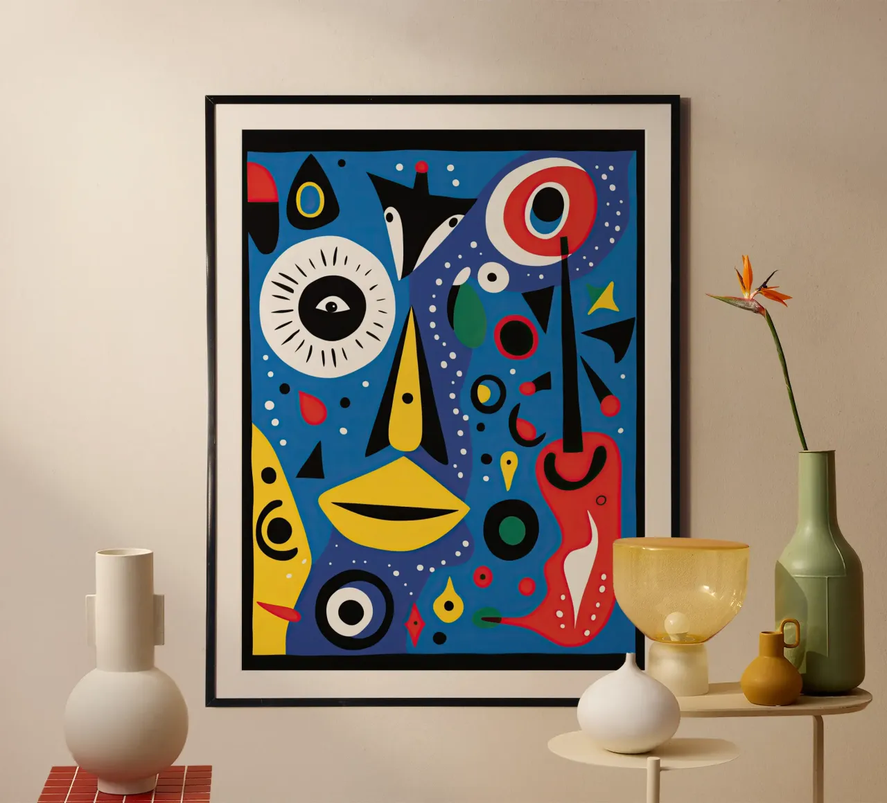 Eyes open | Allerlei abstracte kunst in de stijl van Miro hahnemühle van Autofocus