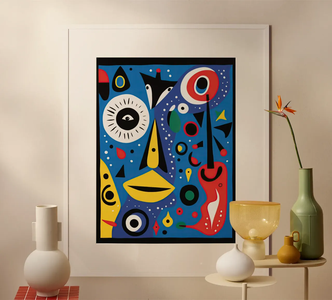 Eyes open | Allerlei abstracte kunst in de stijl van Miro hahnemühle van Autofocus
