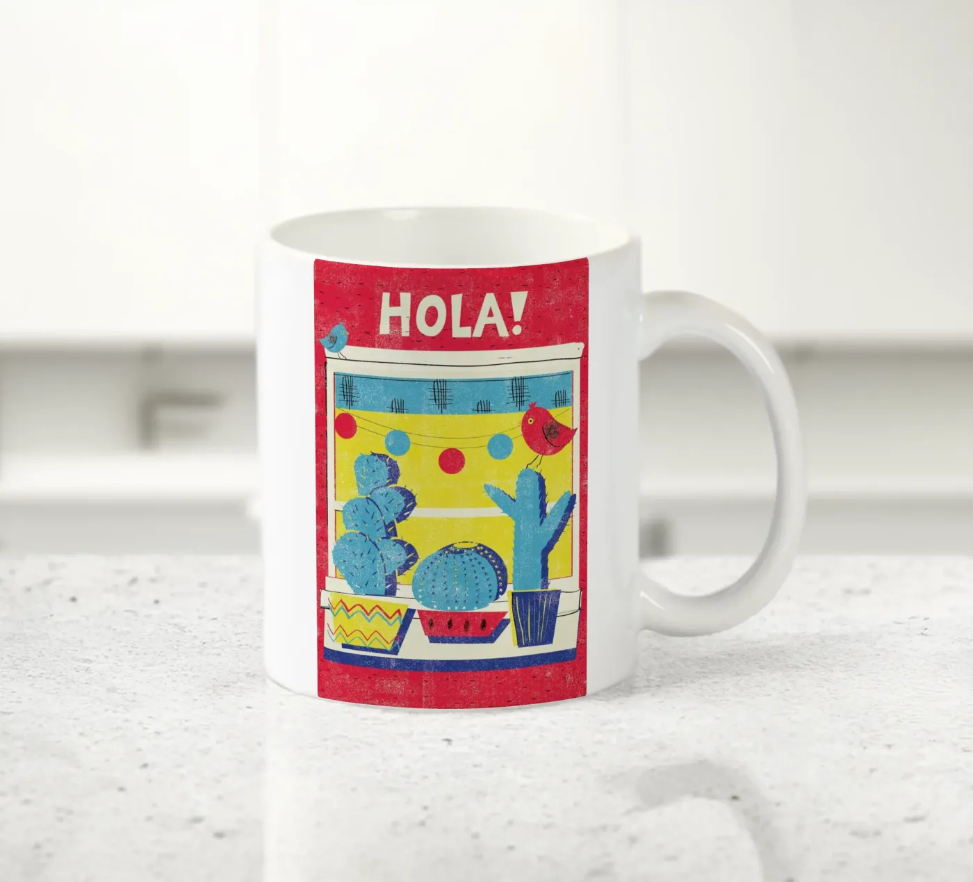 Hola! ceramic mug by Rocket68