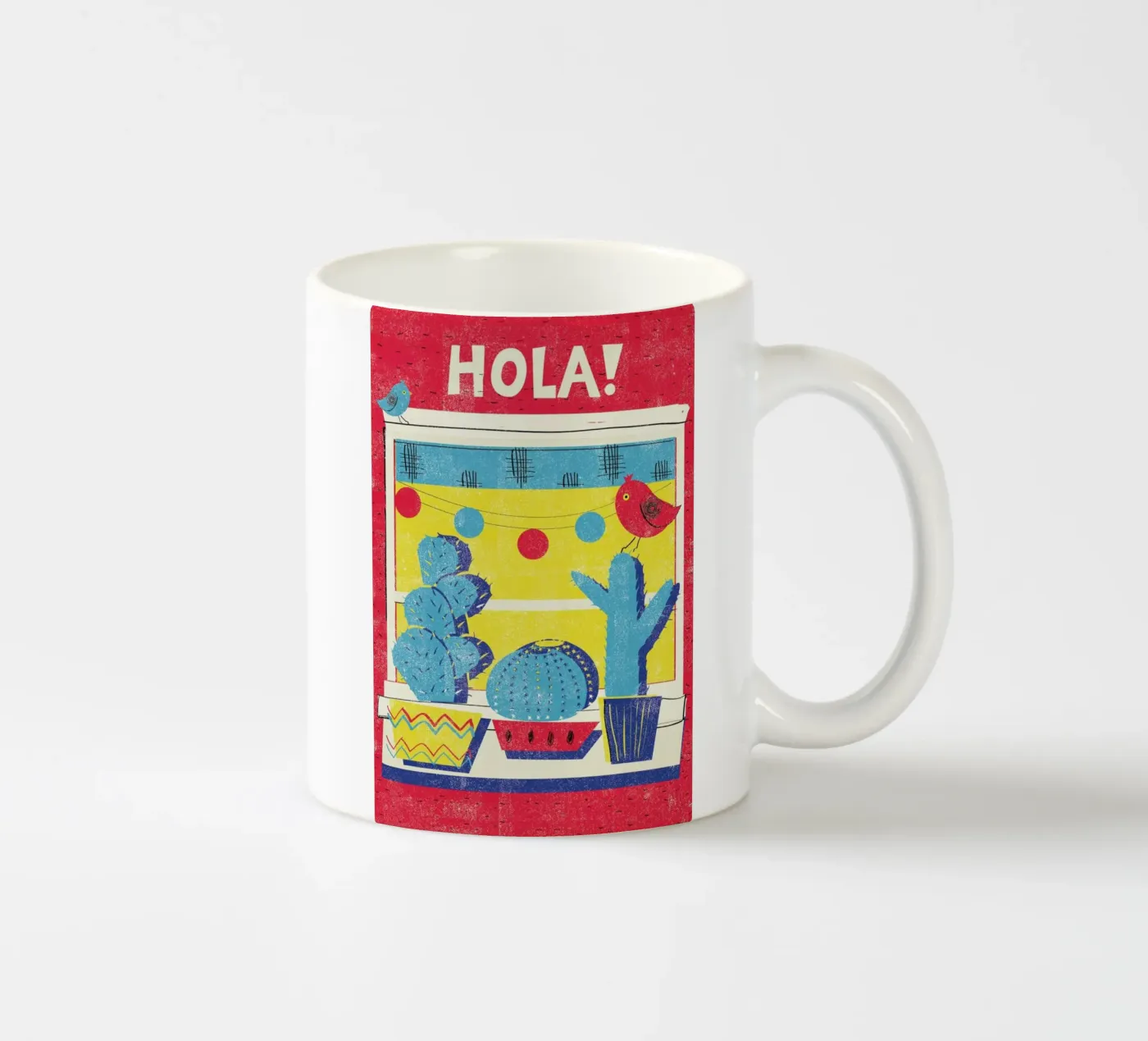 Hola! ceramic mug by Rocket68