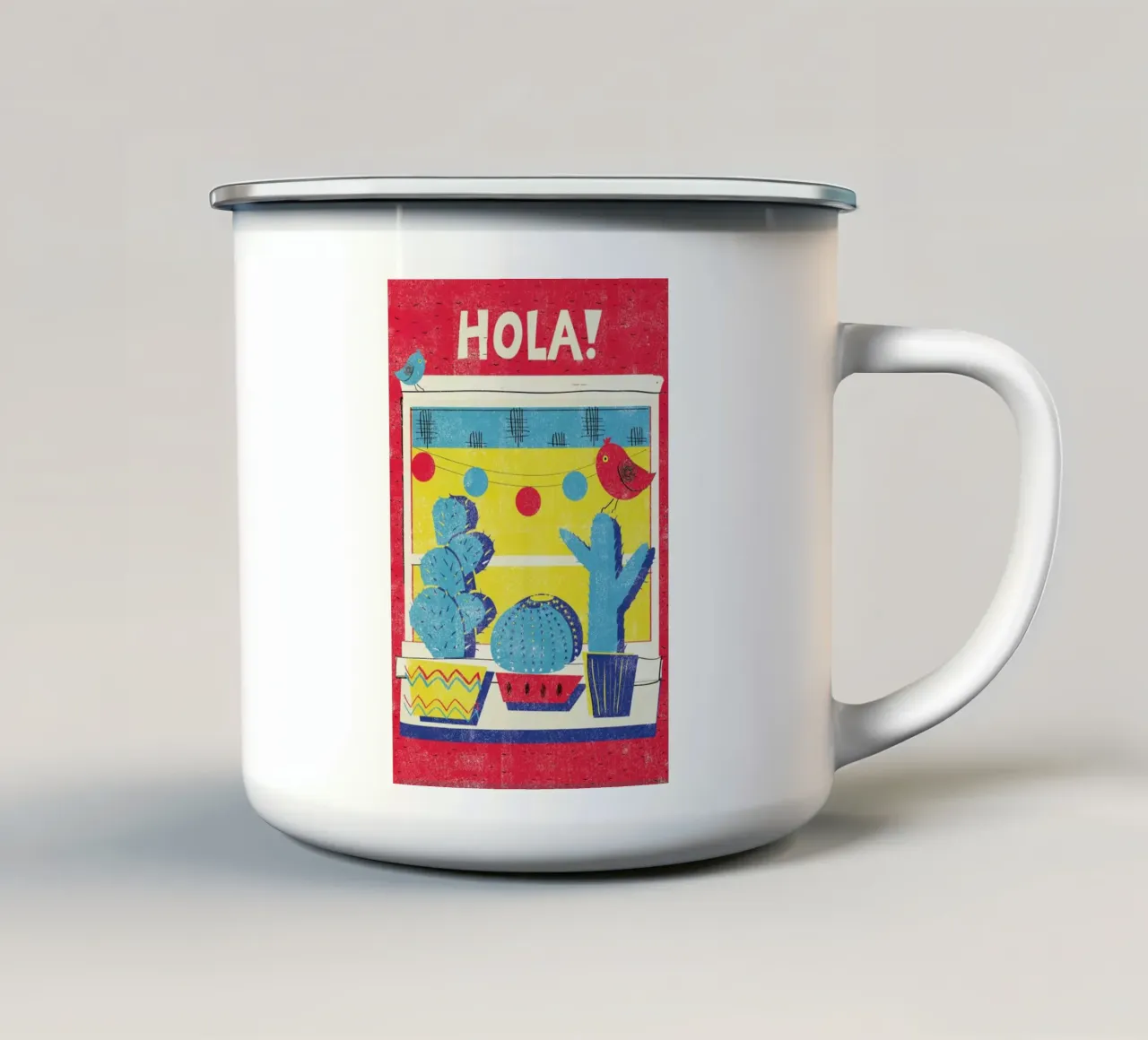 Hola! tazza in smalto da Rocket68