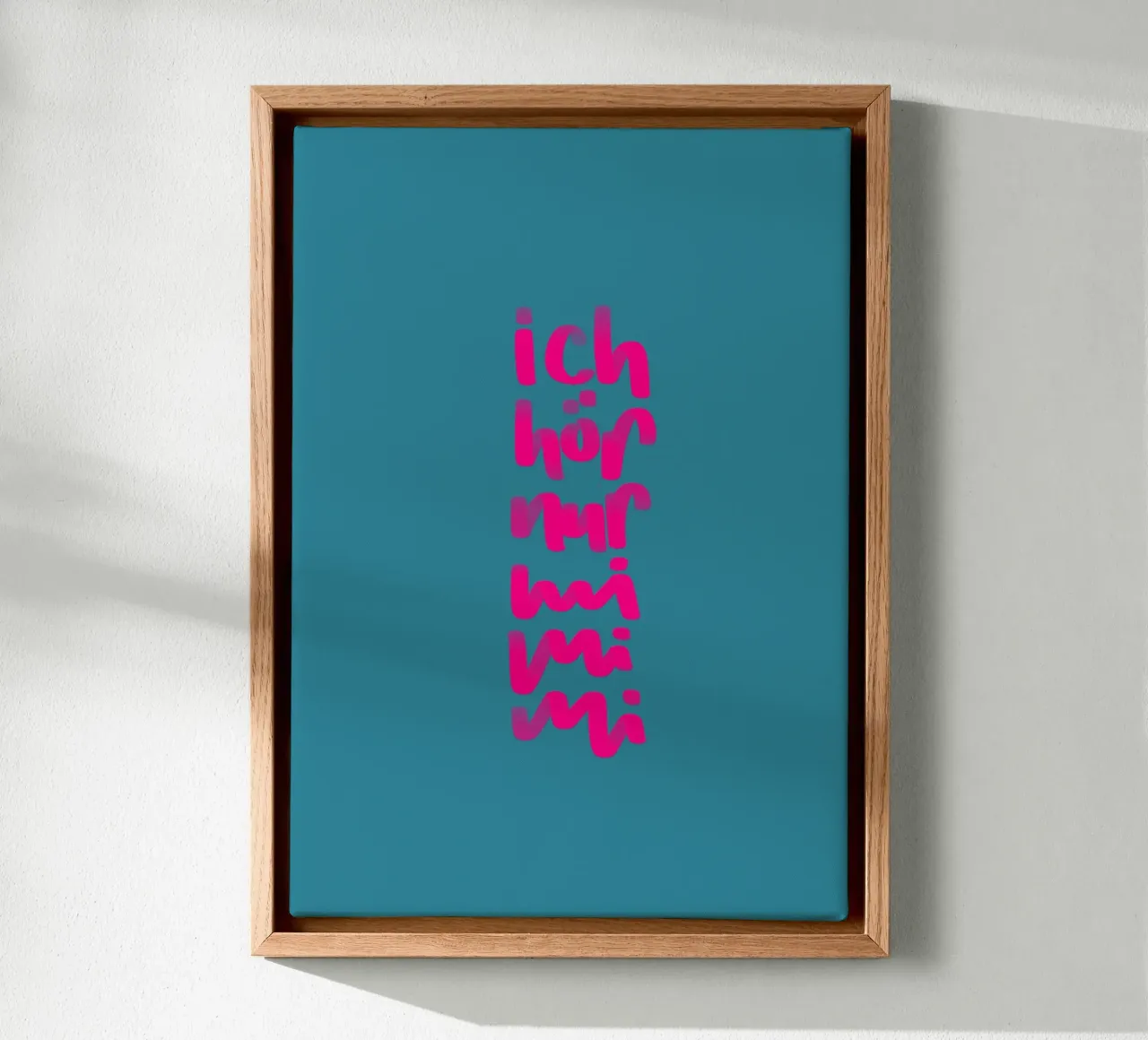ich hör nur mimimi canvas met Baklijst van LIMITED EDITION LETTERS