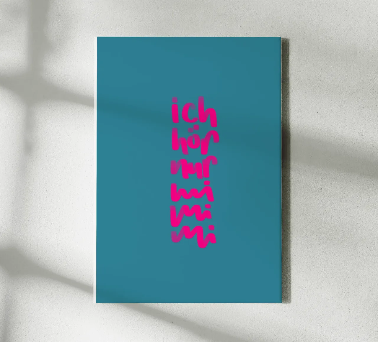 ich hör nur mimimi canvas met Baklijst van LIMITED EDITION LETTERS