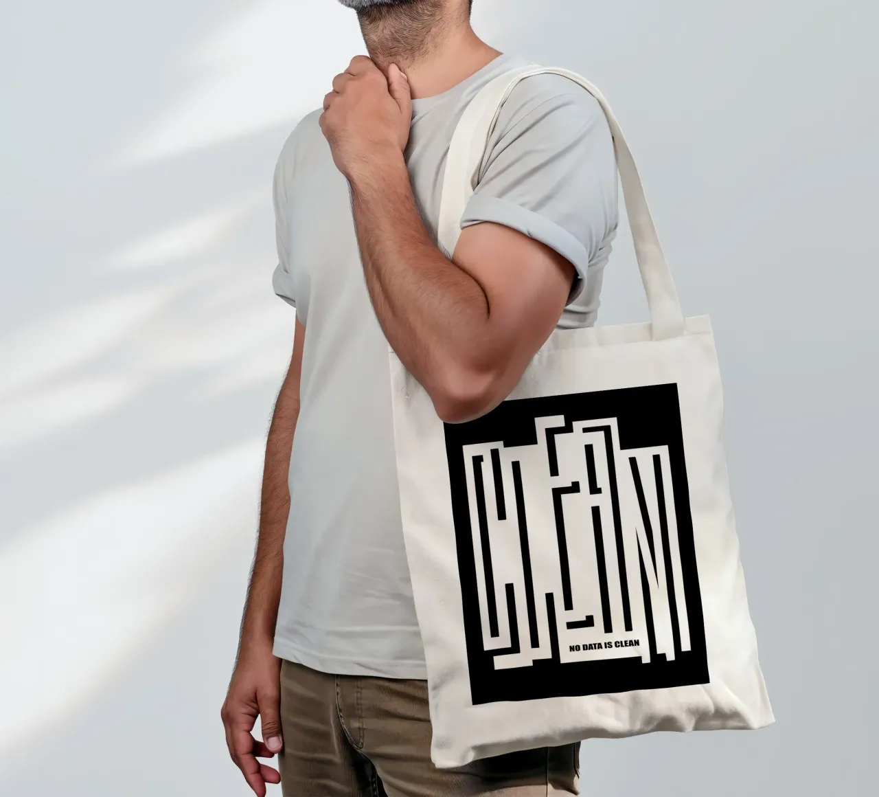 CLEAN - no data is clean tote bag by LIMITED EDITION LETTERS