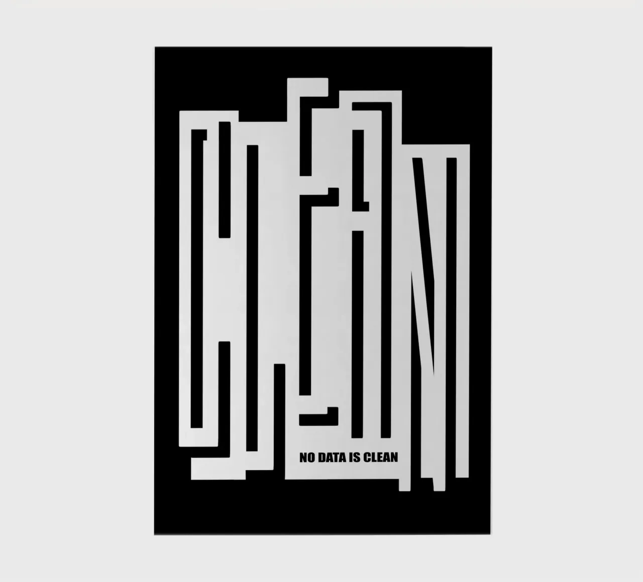 CLEAN - no data is clean notebook by LIMITED EDITION LETTERS