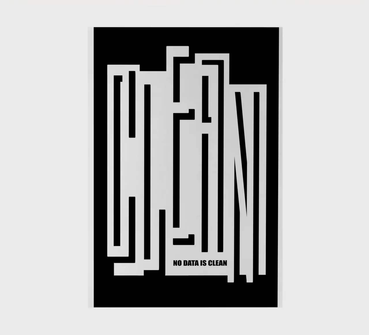 CLEAN - no data is clean notebook by LIMITED EDITION LETTERS