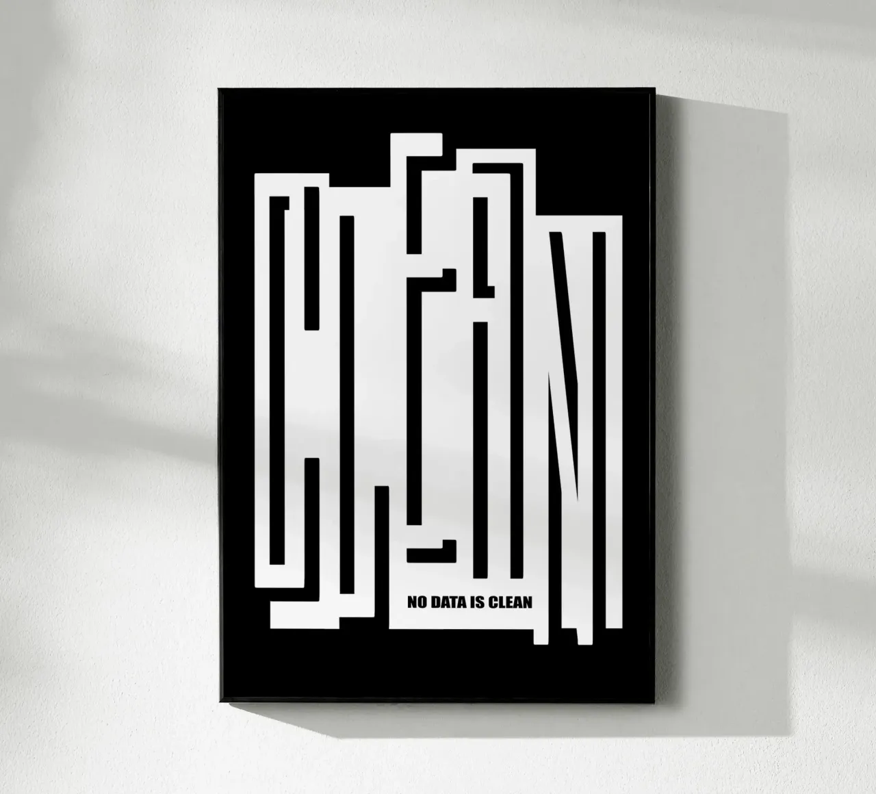CLEAN - no data is clean plexiglass da LIMITED EDITION LETTERS