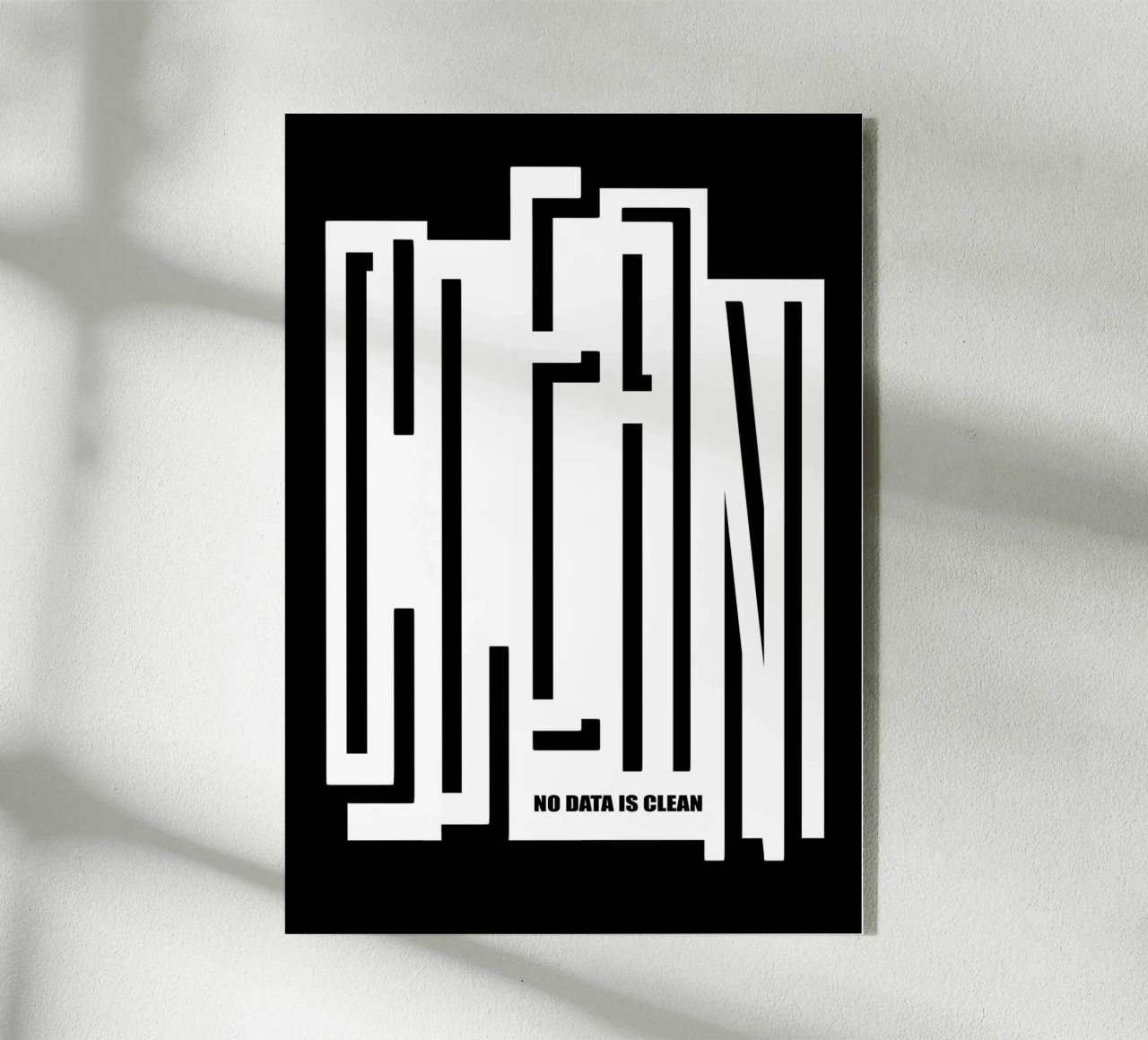 CLEAN - no data is clean plexiglass da LIMITED EDITION LETTERS