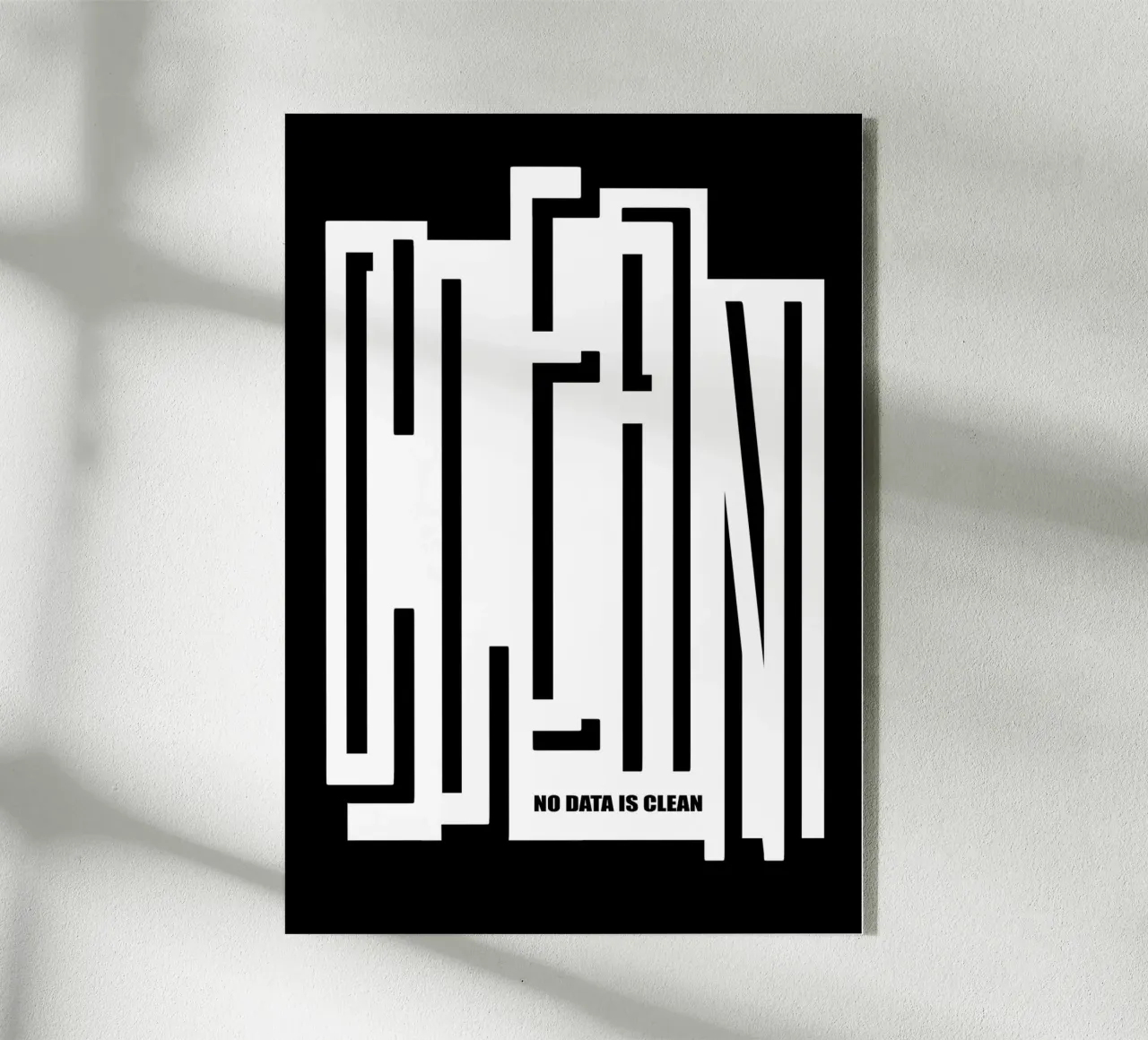 CLEAN - no data is clean plexiglass da LIMITED EDITION LETTERS