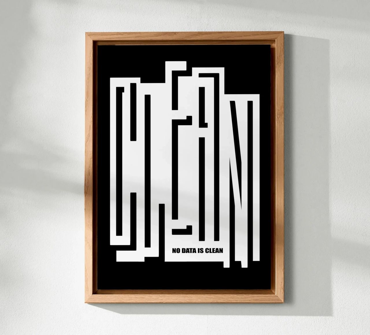 CLEAN - no data is clean alluminio dibond da LIMITED EDITION LETTERS