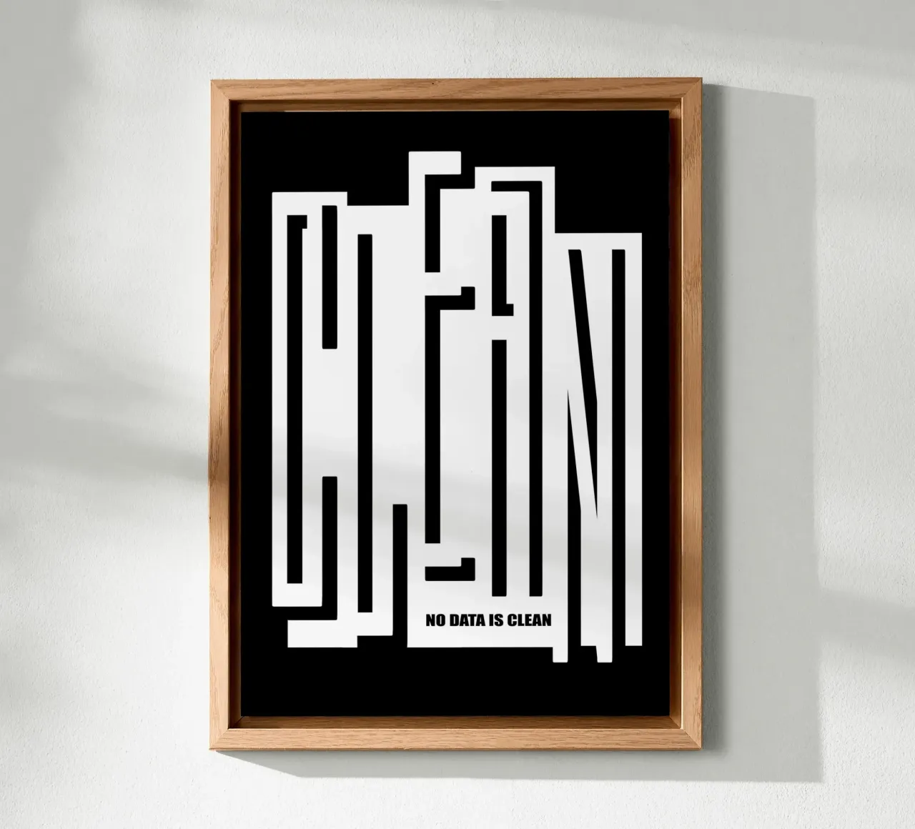 CLEAN - no data is clean Alu-Dibond von LIMITED EDITION LETTERS