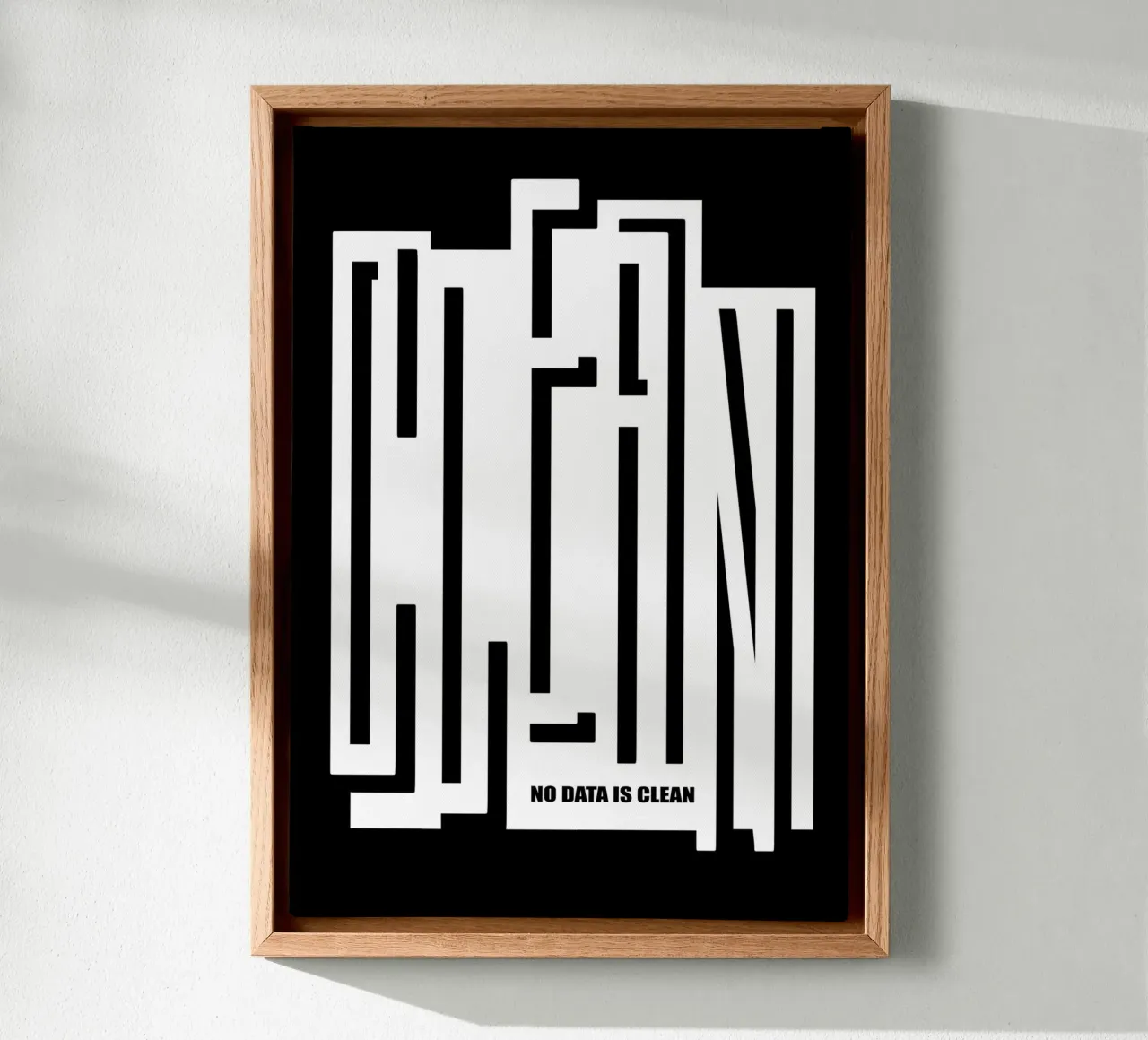 CLEAN - no data is clean tela da LIMITED EDITION LETTERS