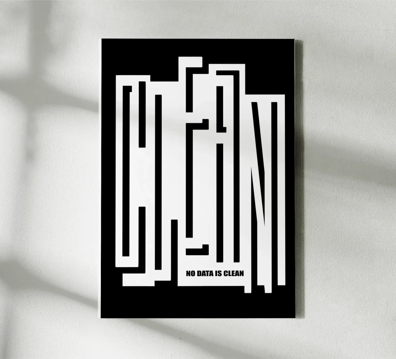 CLEAN - no data is clean tela da LIMITED EDITION LETTERS