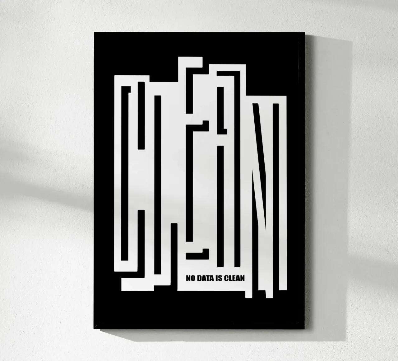 CLEAN - no data is clean poster van LIMITED EDITION LETTERS