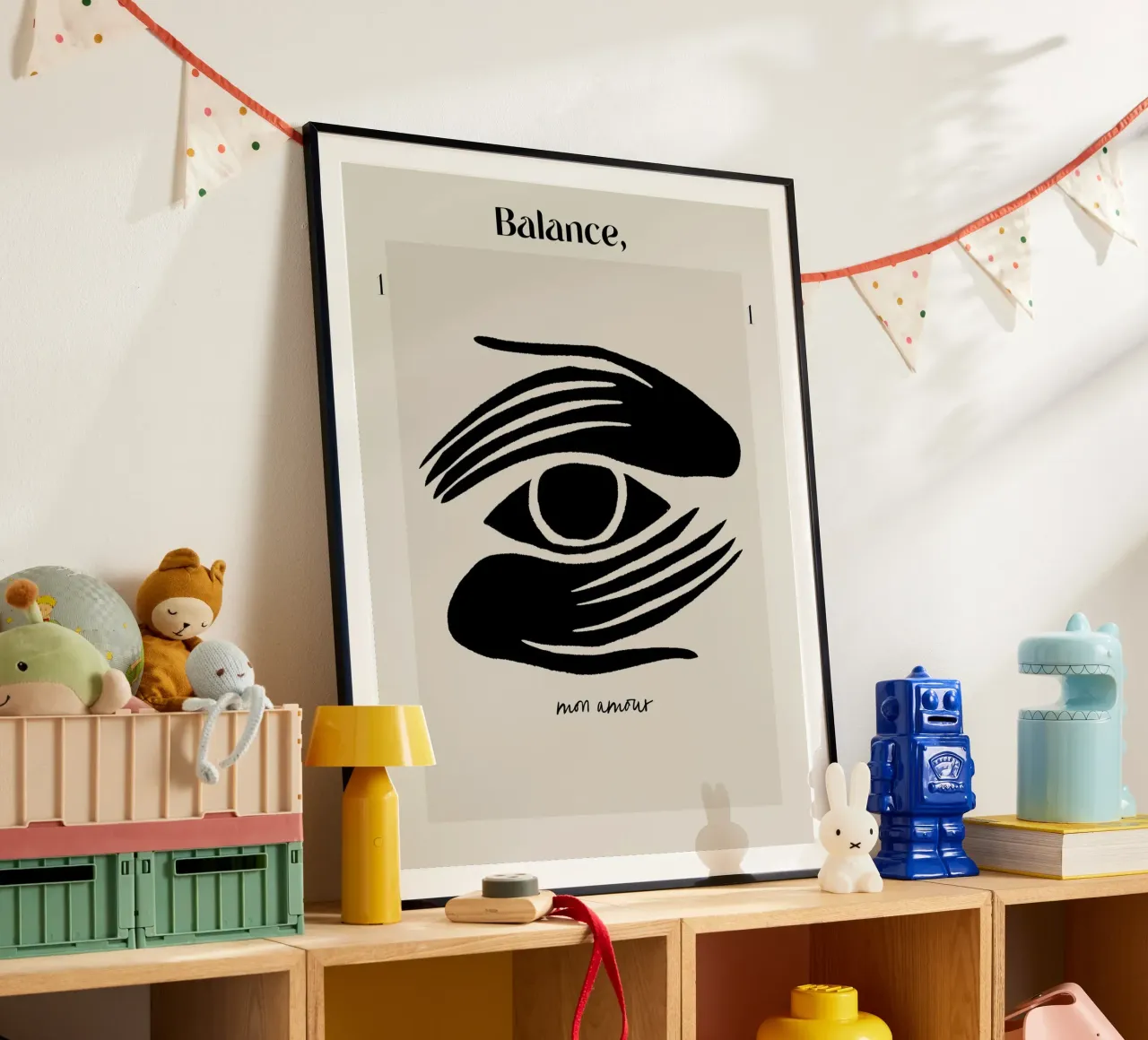 Balance Mon Amour poster con telaio in plastica da treechild