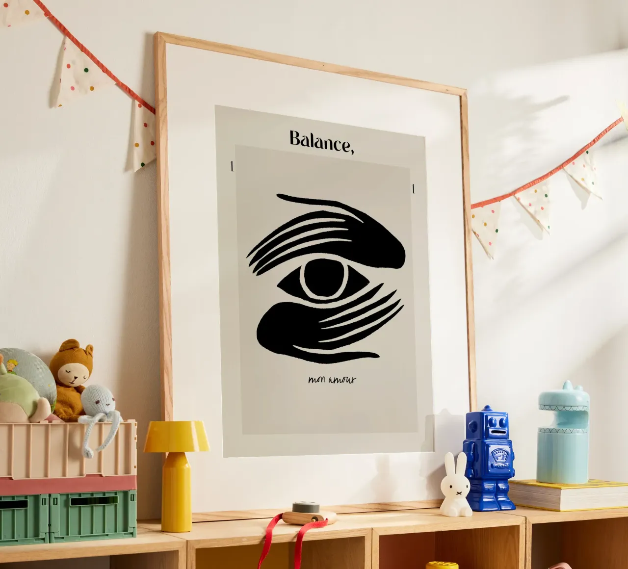 Balance Mon Amour poster con telaio in plastica da treechild
