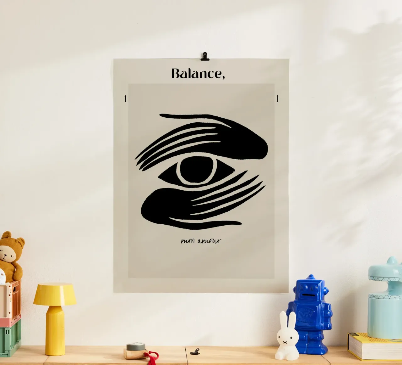 Balance Mon Amour poster con telaio in plastica da treechild