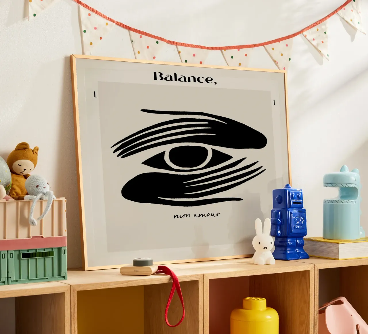 Balance Mon Amour poster con telaio in plastica da treechild