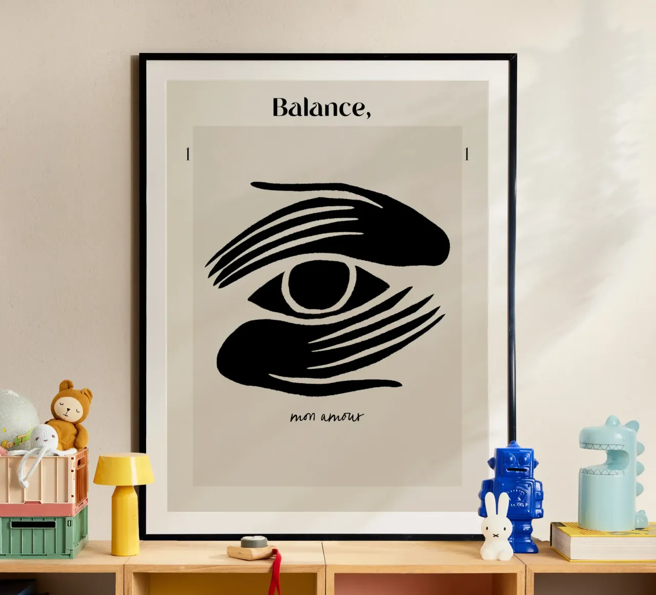 Balance Mon Amour poster con telaio in plastica da treechild
