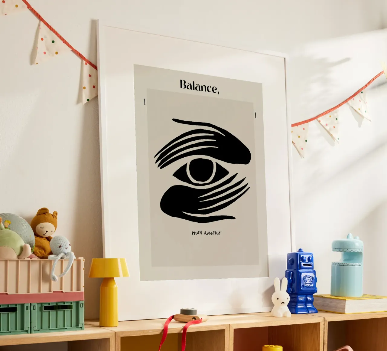 Balance Mon Amour poster con telaio in plastica da treechild