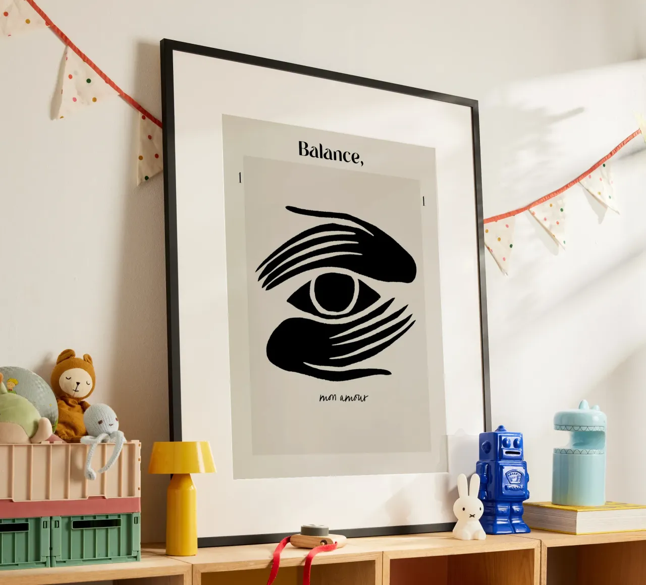 Balance Mon Amour poster con telaio in plastica da treechild