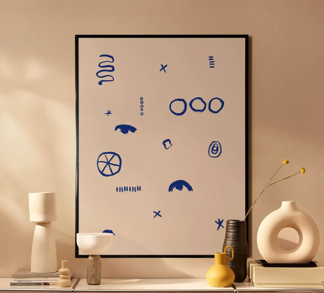 Astral Journey poster con telaio in legno da treechild
