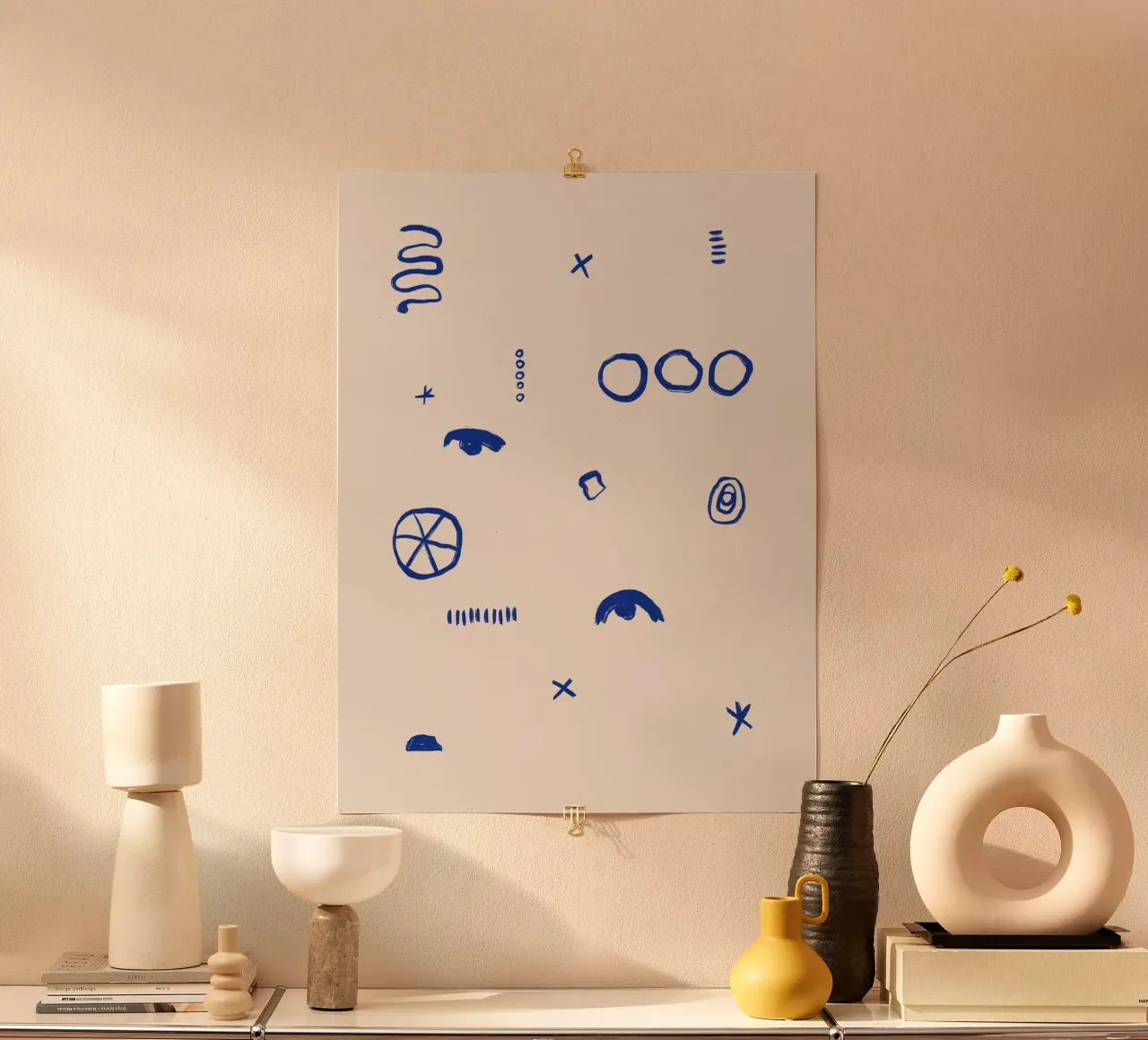 Astral Journey poster con telaio in legno da treechild