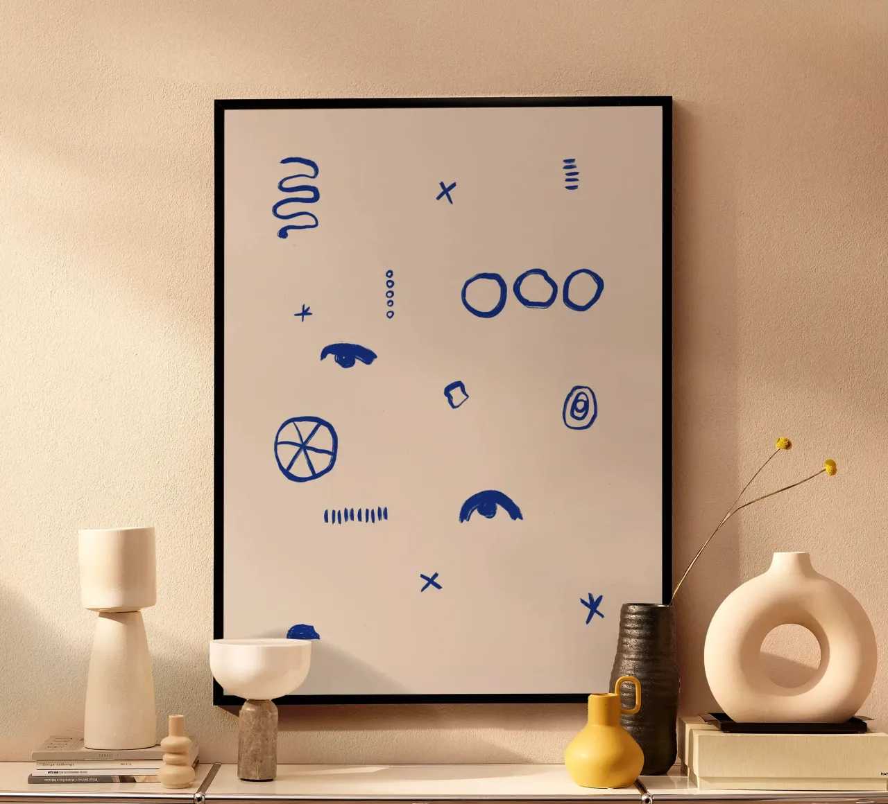 Astral Journey poster con telaio in legno da treechild