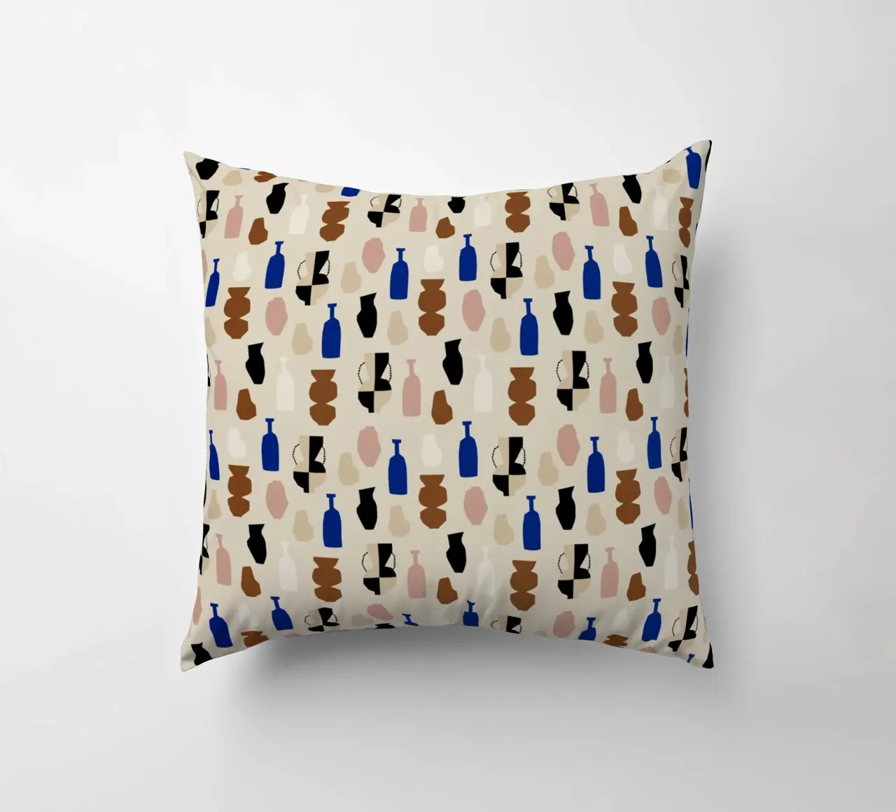 Bottle Pattern decorative cushion by treechild