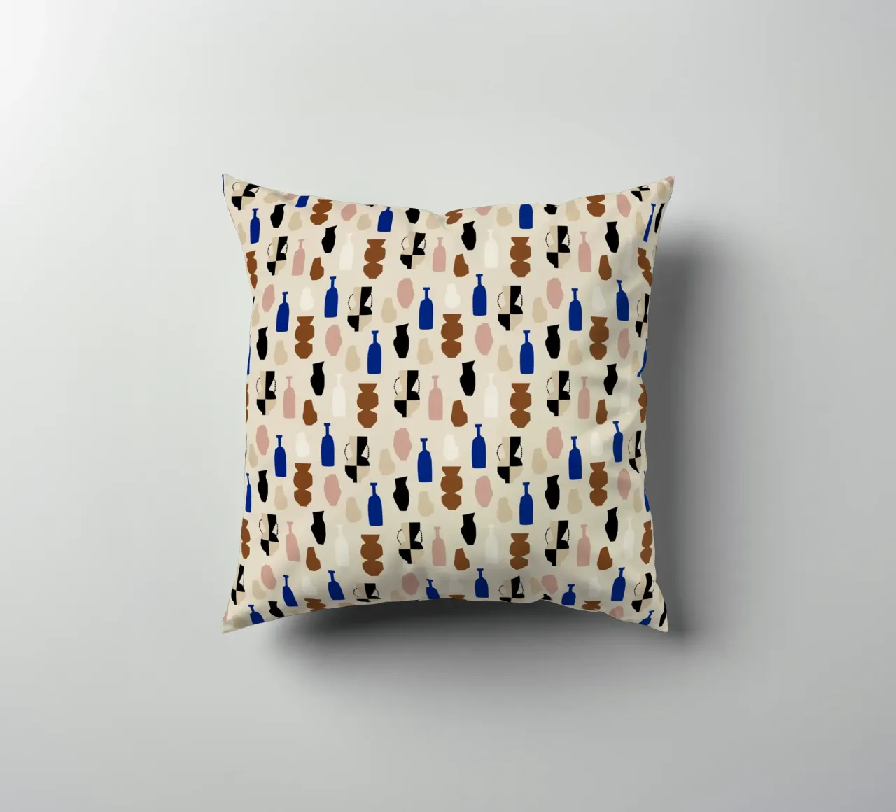 Bottle Pattern decorative cushion by treechild