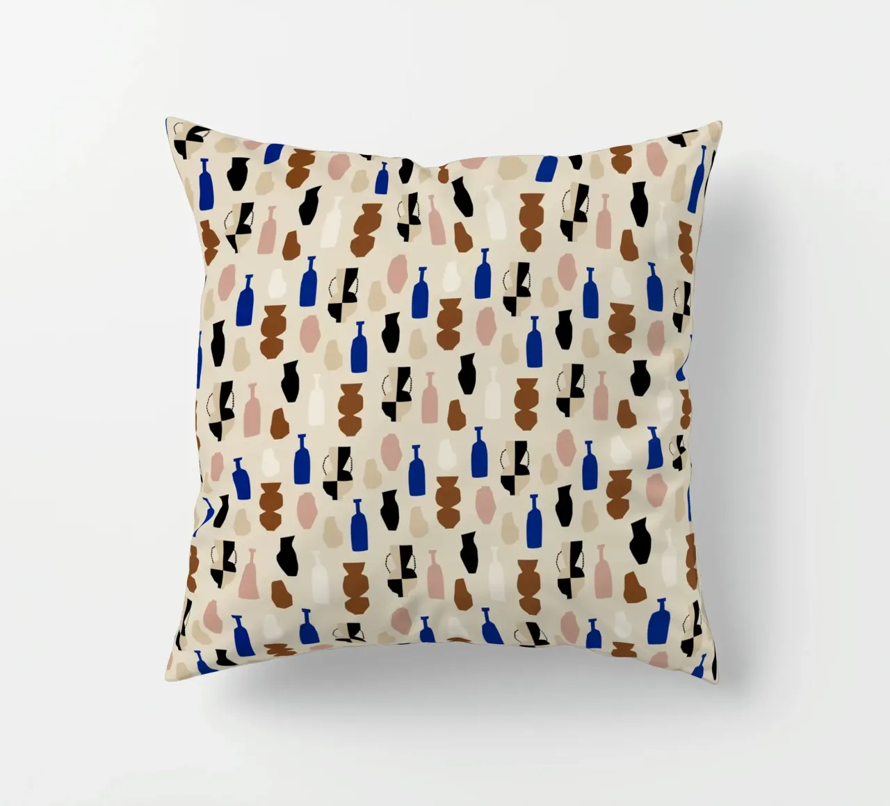 Bottle Pattern decorative cushion by treechild