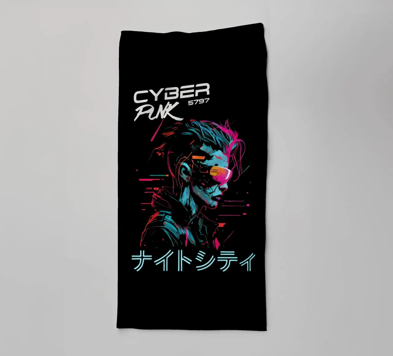 Ragazza CyberPunk Giappone asciugamano da bagno da Gunawan Rb