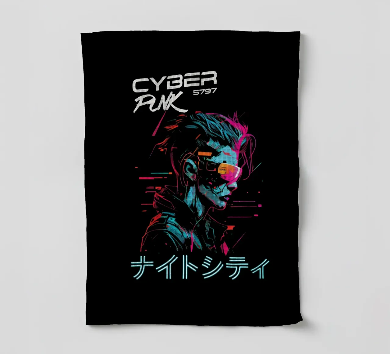 Ragazza CyberPunk Giappone canovaccio da cucina da Gunawan Rb