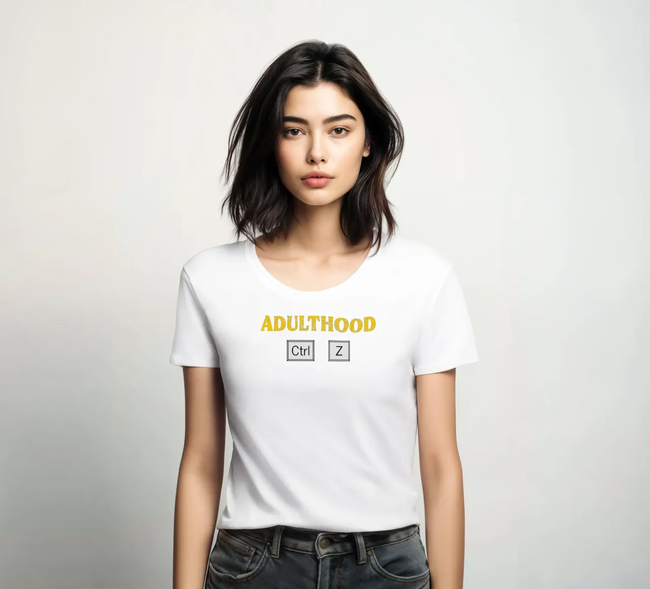 Erwachsensein Ctrl Z Tech Geek Codierung und Programmierung Frauen T-Shirt von sillyindustries
