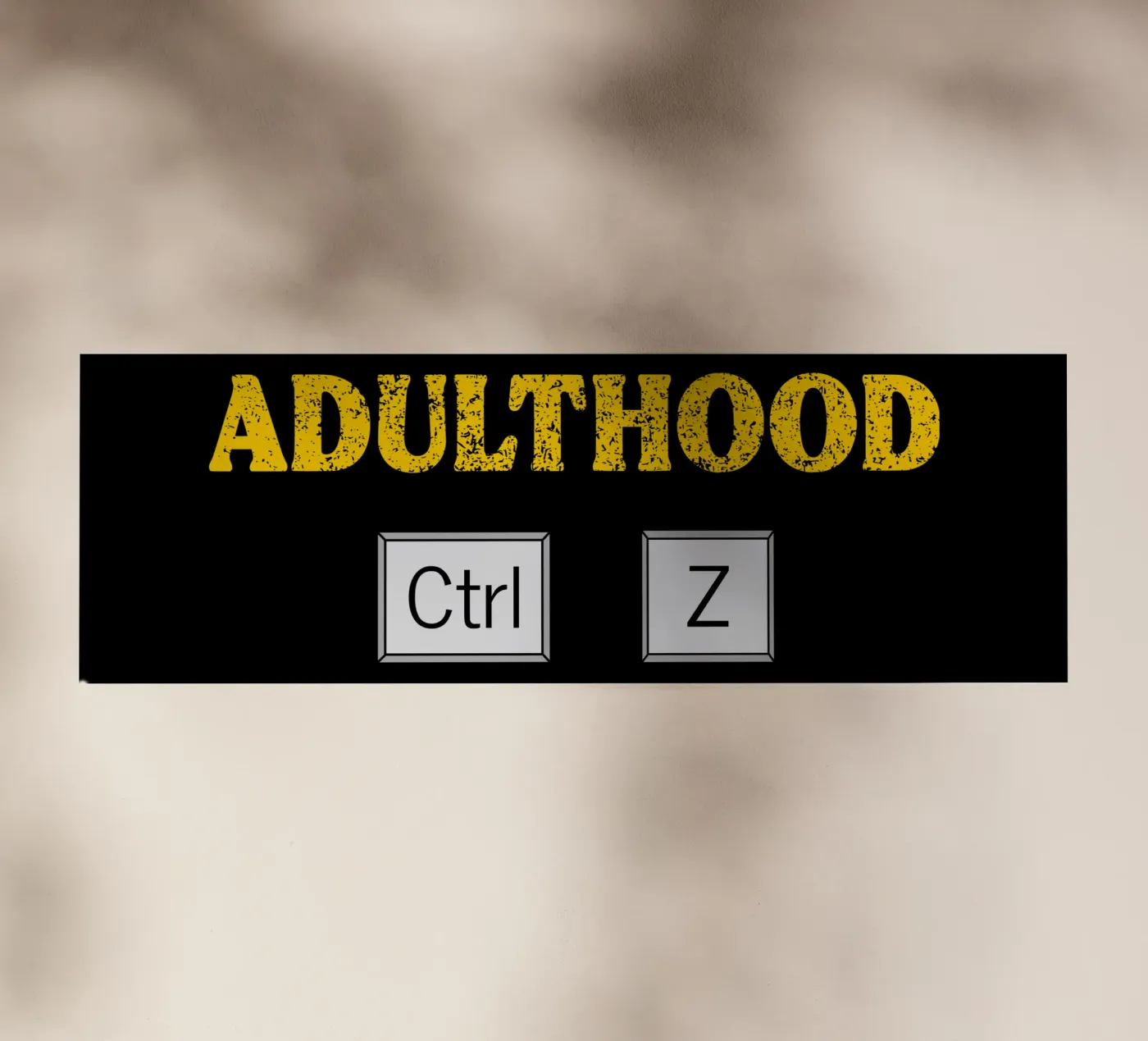 Adulthood Ctrl Z Tech Geek Coding and Programming backlit folie van sillyindustries