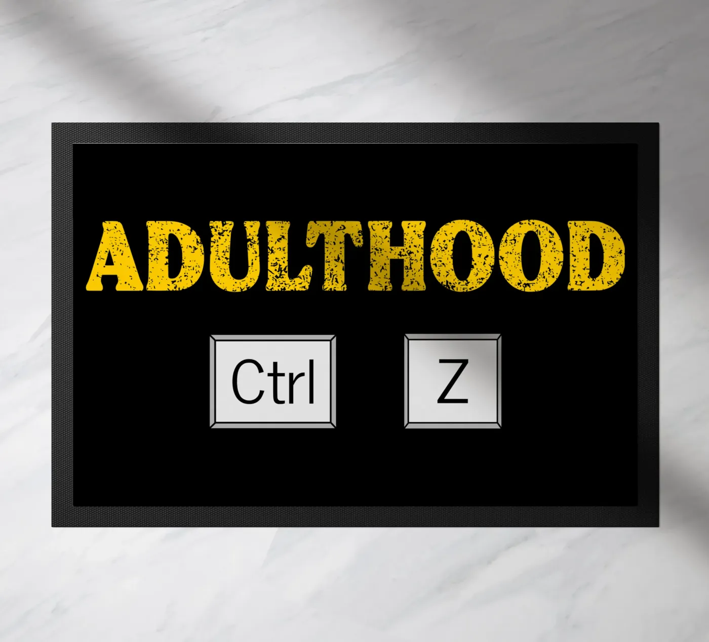 Adulthood Ctrl Z Tech Geek Coding and Programming doormat by sillyindustries