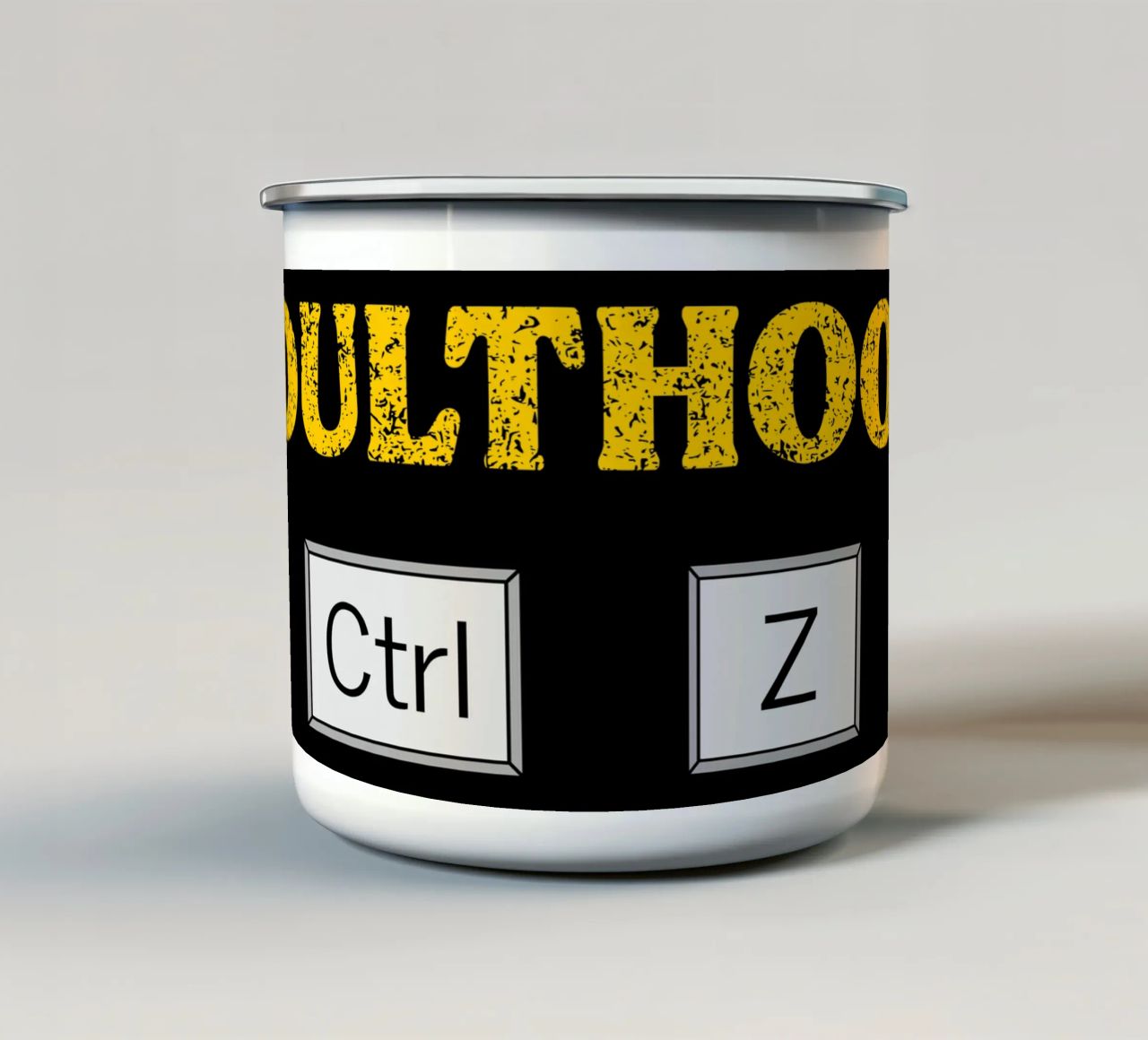 Volwassenheid Ctrl Z Tech Geek Coderen en programmeren emaille mok van sillyindustries
