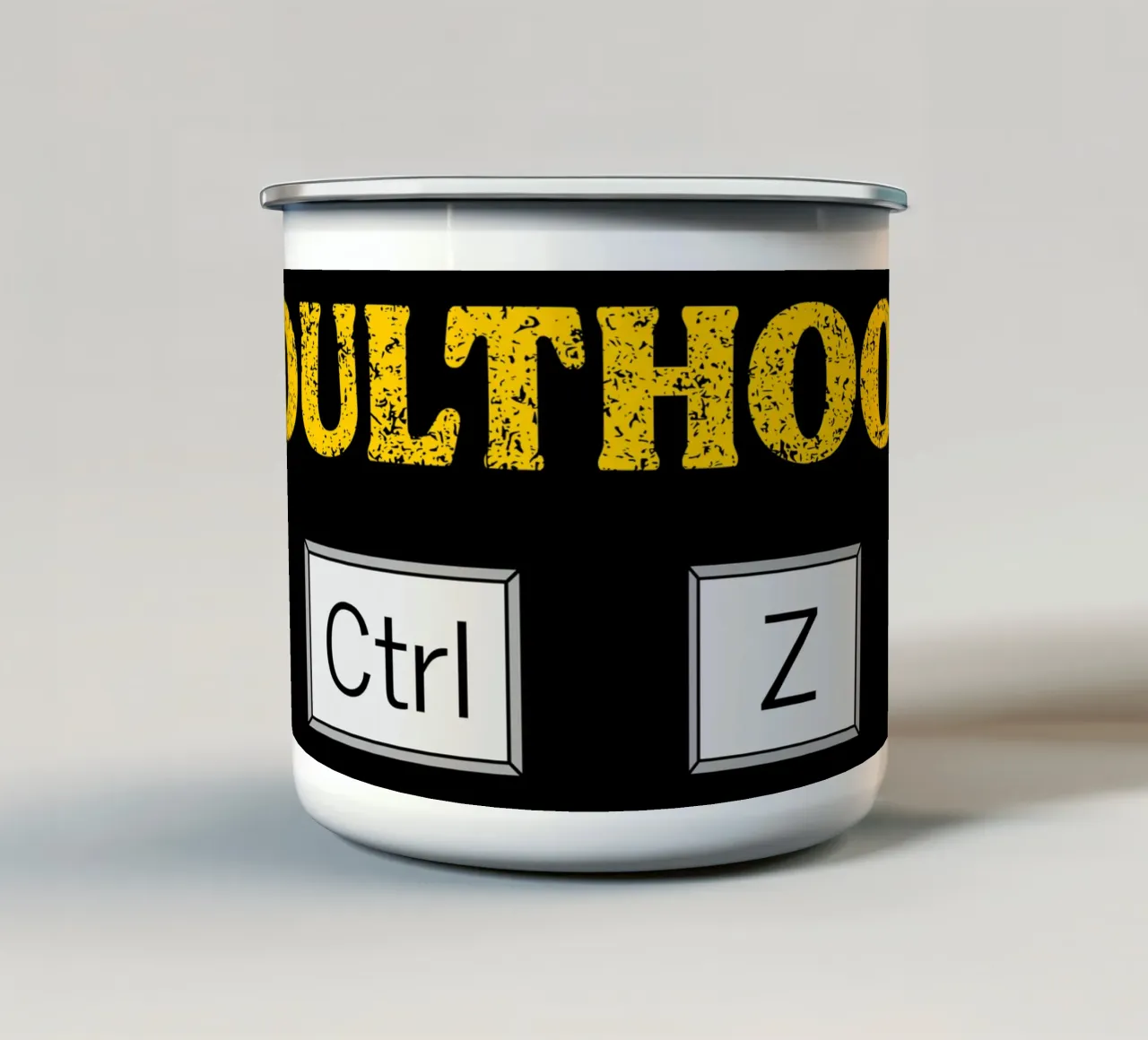 L'âge adulte Ctrl Z Tech Geek Codage et programmation mug en émail de sillyindustries