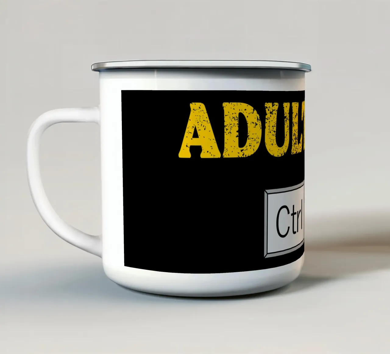 L'âge adulte Ctrl Z Tech Geek Codage et programmation mug en émail de sillyindustries