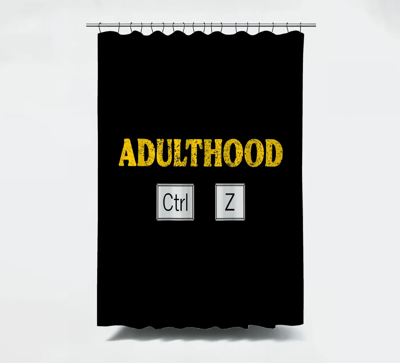 Adulthood Ctrl Z Tech Geek Coding and Programming Duschvorhang von sillyindustries