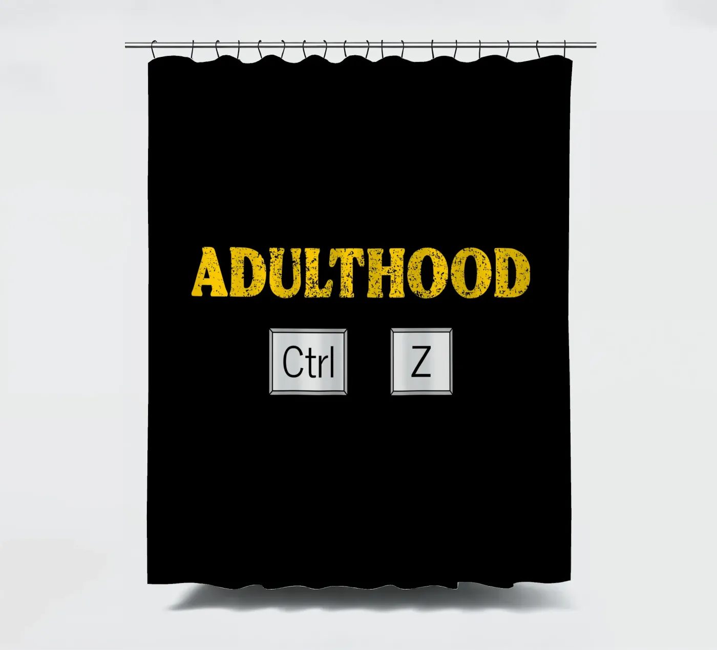 Adulthood Ctrl Z Tech Geek Coding and Programming Duschvorhang von sillyindustries