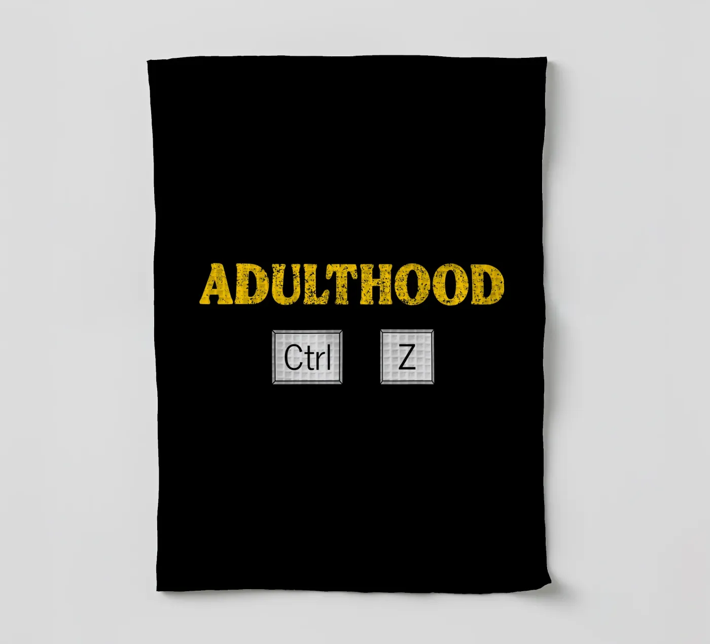 Adulthood Ctrl Z Tech Geek Coding and Programming tea towel by sillyindustries