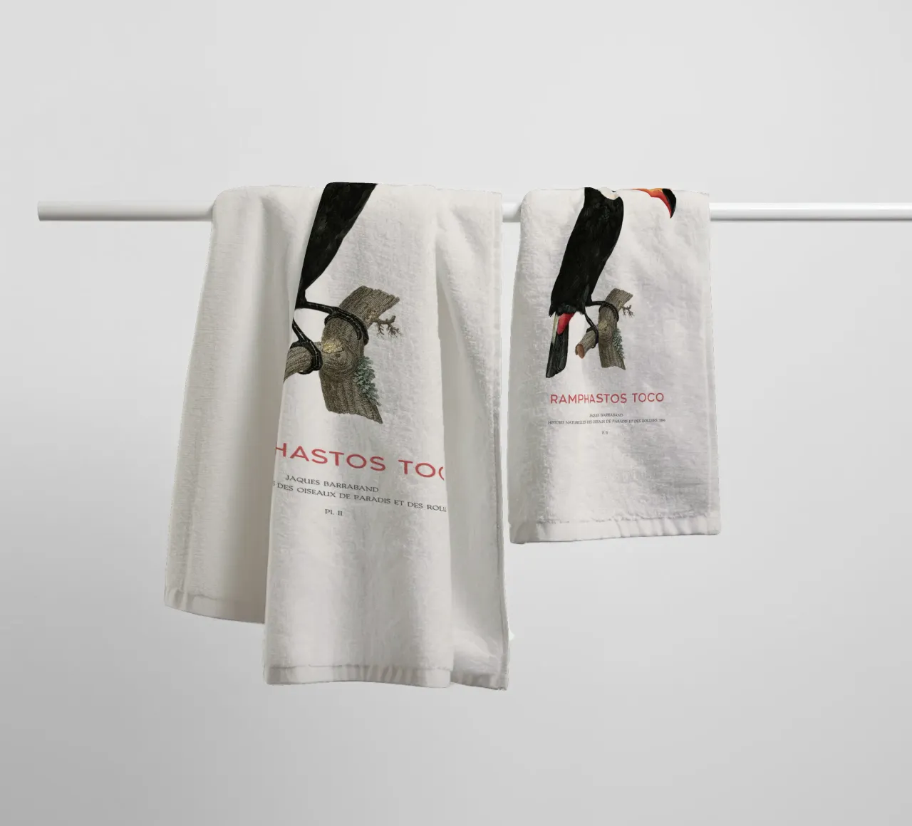 Toco-Tukan oder Ramphastos toco Handtuch von Vintagrafica