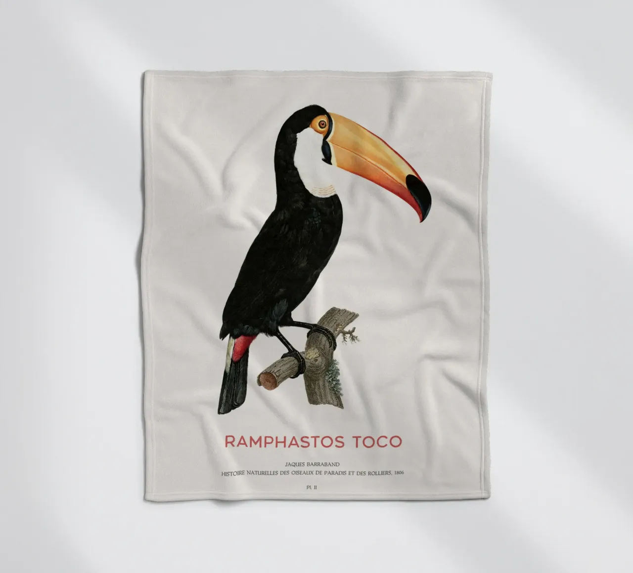 Toco-Tukan oder Ramphastos toco Fleecedecke von Vintagrafica