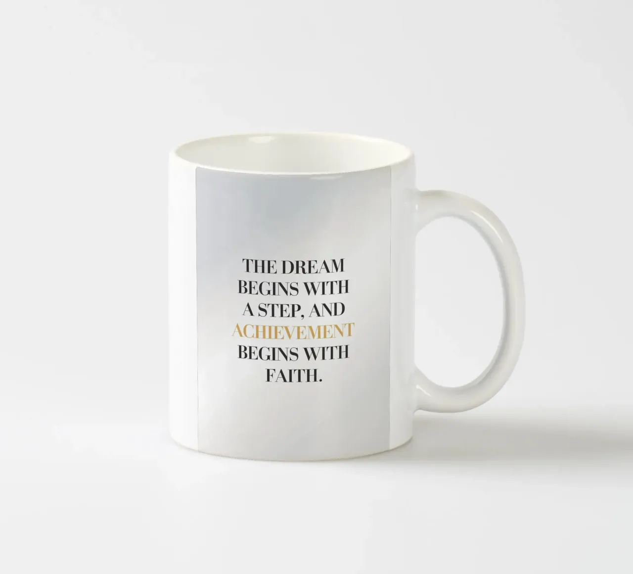 Der Traum beginnt mit einem Schritt, und die Verwirklichung beginnt mit der Wahrheit. Keramik Tasse von logic