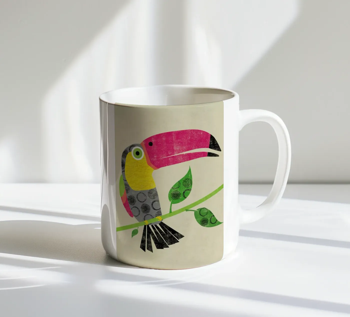 Toucan ceramic mug by Rocket68