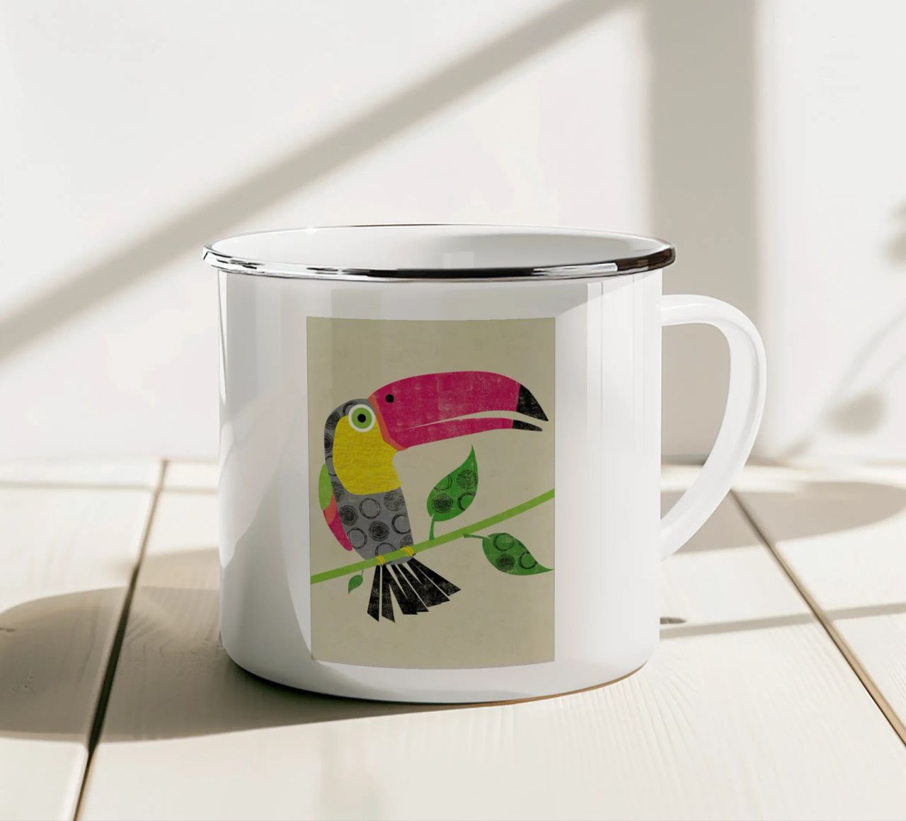 Toucan tazza in smalto da Rocket68