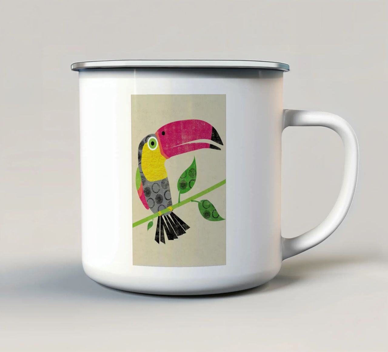 Toucan tazza in smalto da Rocket68